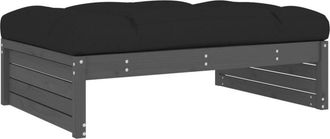 vidaXL Vidaxl - Garden Footstool Grey 120x80 cm Solid Wood Pine