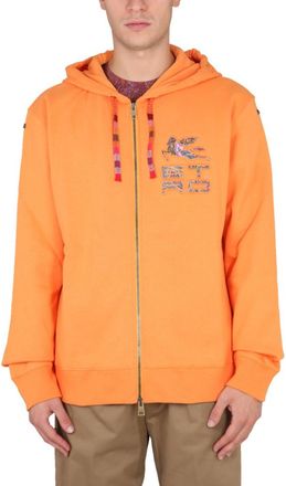 Etro Orange Graphic Hood Sweatshirts