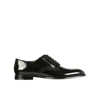 Dolce & Gabbana Stijlvolle Derby-schoenen voor zakelijke kleding - Heren - Nette schoenen - Zwart - 44 EU - Leer - Schoenen