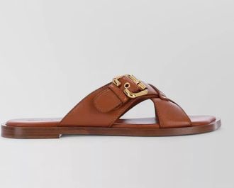 Chlo&eacute; leather heeled sandals