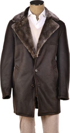 Hettabretz Isa Leather Shearling Overcoat