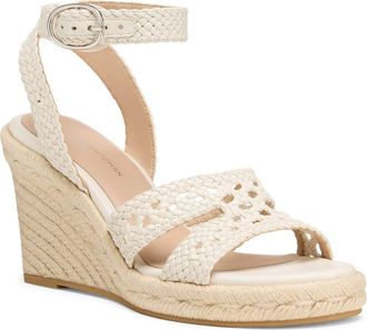 Stuart Weitzman Bria Leather Espadrille Wedge Sandal in Cream at Nordstrom Rack, Size 10.5
