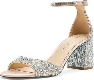 Blue by Betsey Johnson Kami Womens Sandals Rhinestone : 8.5 M, Faux Leather