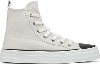 Brunello Cucinelli panelled lace-up sneakers - women - Cotton - 38 - White
