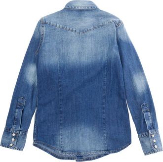 Dsquared2 Boys Kids Denim Shirt Blue Cotton