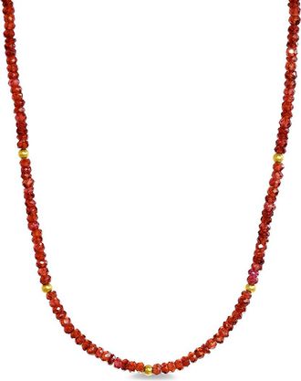 Jewelmak 14K Garnet Necklace