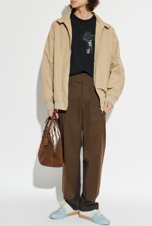 Maison Margiela Creased Trousers, Mens, Brown