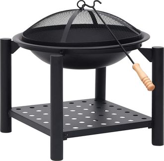 vidaXL Brasero Con Atizador Acero 54x54x55 Cm Vidaxl