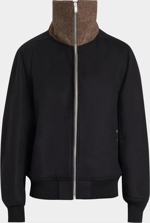 Rick Owens Men & apos;s Wool Melton Bomber Jacket