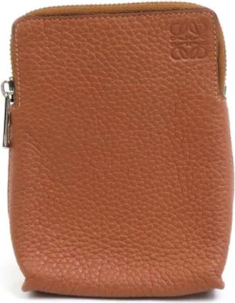 Loewe Pre-owned Bags, male, Brown, Size: ONE SIZE Pre-owned Leather pouches