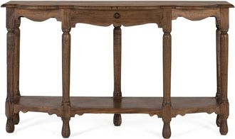 Giner&Colomer Consola tallada a mano fabricada en madera de teca reciclada