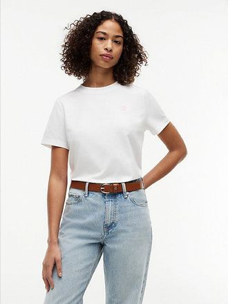 Tommy Hilfiger Logo Embroidery Crew Neck T-Shirt