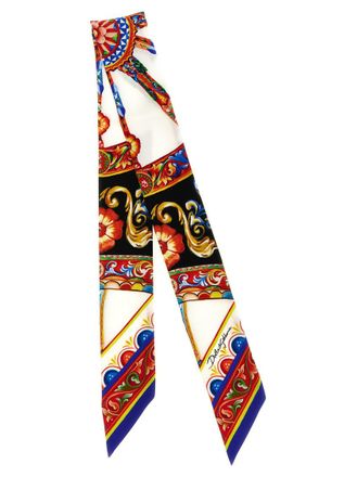 Dolce & Gabbana Multicolor Carretto Printed Bandana Scarf