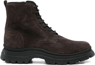 Hogan Bruine Su&egrave;de Rits Veterlaarzen - Heren - Veterlaarzen - Bruin - 45 EU - Su&egrave;de - Schoenen