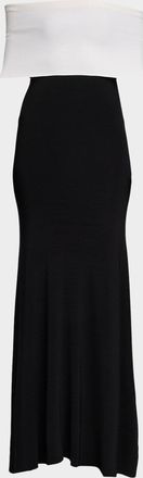 Roland Mouret Off-The-Shoulder Knit Trumpet Gown