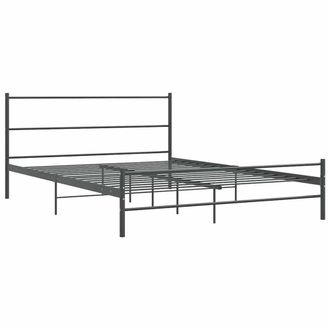 Berkfield Home Bed Frame Grey Metal 140x200 cm