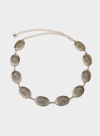 Simons Womens Openwork medallion belt