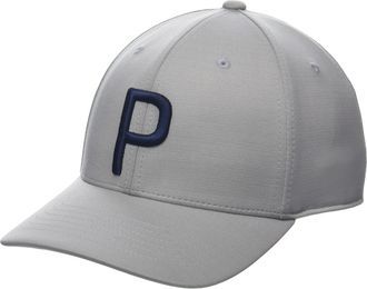 Puma Golf Mens P Cap, Ash Gray-Navy Blazer, One Size