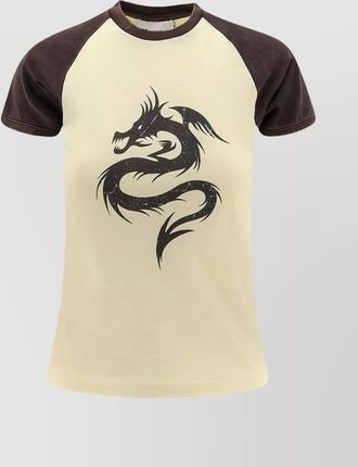 Coperni cotton ribbed logo print t-shirt