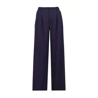 Ni&ugrave; Wide Trousers, female, Blue, Size: M Wide Trousers