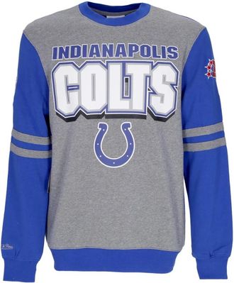 Mitchell & Ness NFL Crewneck Sweatshirt Indianapolis Colts - Heren - Sweatshirts - Grijs - S - Katoen - Hoodies & sweatvesten