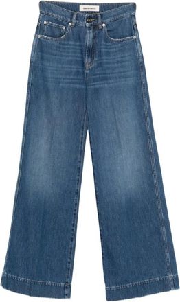 Semicouture Jeans, Dames, Blauw, W29, Wide Jeans