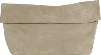 Cortana Delhi Vouwbare Clutch - Dames - Clutches - Grijs - ONE Size - Leer - Tassen