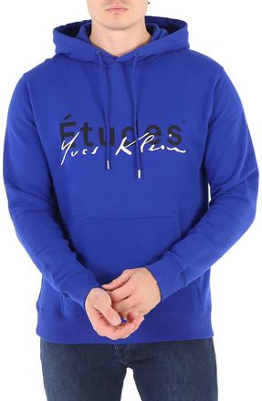Études Studio Blue Klein Signature Logo Cotton Hoodie