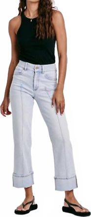 Dear John Denim Holly Super High Rise Cuffed Straight Jeans In Positano Wash
