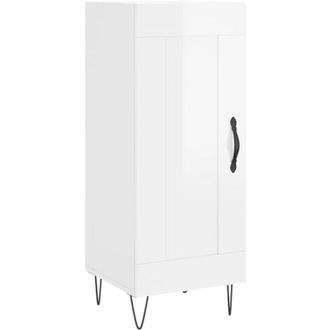 vidaXL Sideboard High Gloss White 34.5x34x90 cm Engineered Wood Vidaxl