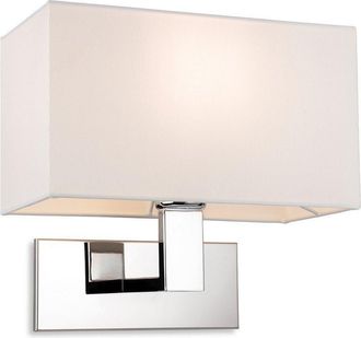 Netlighting Raffles Wall Lamp Chrome with Rectangle Cream Shade