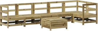 vidaXL 7 Piece Garden Sofa Set Impregnated Wood Pine vidaXL