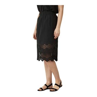 In Front Gonna di cristallo con motivo a buco - - Skirts - Donna - Nero - S