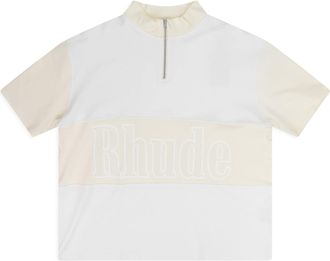 Rhude White Panelled Henley T-shirt