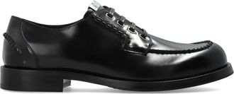 Dolce & Gabbana Leren Schoenen Met Logo - Heren - Veterschoenen - Zwart - 42 1/2 EU - Leer - Schoenen