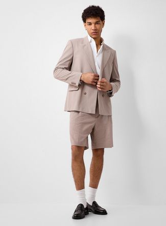 HUGO BOSS Mens Fery pleated seersucker Bermuda Shorts