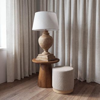 Maisons du monde L&aacute;mpara de mesa de madera de mango Alt. 90 cm