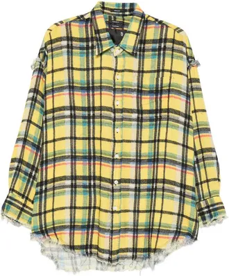 R13 Fringed Checked Shirt