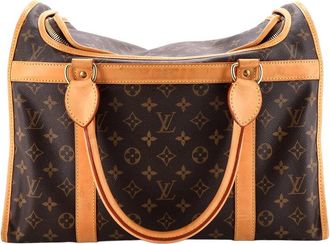 Louis Vuitton Brown Monogram Canvas Dog Carrier Bag 40 (Authentic Pre-Loved)