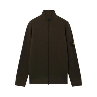 Stone Island C&aacute;rdigan de Lana Virgen - Knitwear - Hombre - Marr&oacute;n - 2XL