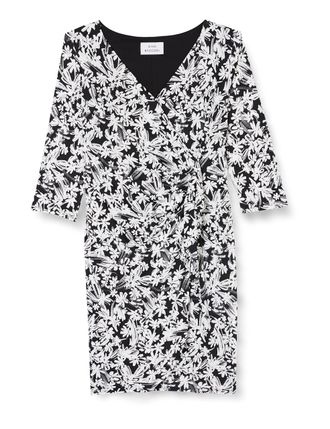 Gina Bacconi Jersey Dress, Black/White, 18