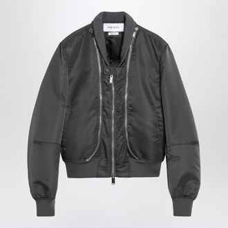 Alexander McQueen Alexander Mc Queen Grey Zipped Bomber Jacket
