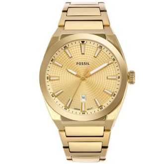 Fossil Mens Everett Gold Dial Watch