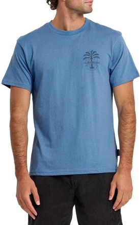 Quiksilver Uno Palm Cotton Graphic T-Shirt in Riviera Heather at Nordstrom, Size Xx-Large
