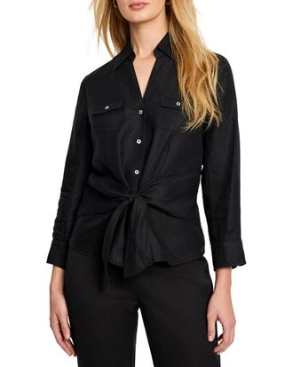 Nic+Zoe Nic+Zoe Iconic Tie Front Shirt