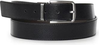 Emporio Armani Omkeerbare leren riem - Heren - Accessoires - Zwart - Maat: ONE Size Leer