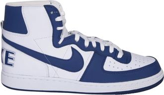 Comme Des Garçons Schoenen, Heren, Blauw, 40 1/2 EU, Leer, Blauwe Sneakers Ronde Neus Vetersluiting