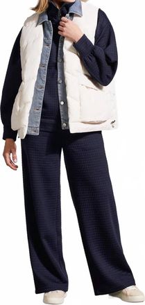 Tribal Fooler Vest In Cream Denim