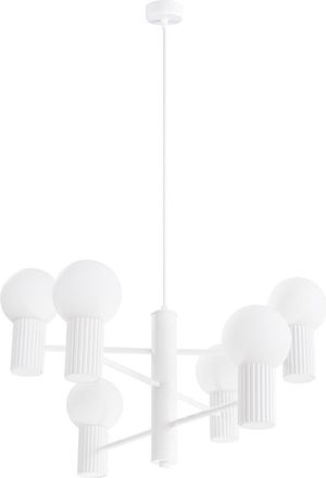 Sollux Lighting Design Pendellampe Halo 6-flammig, Weiss