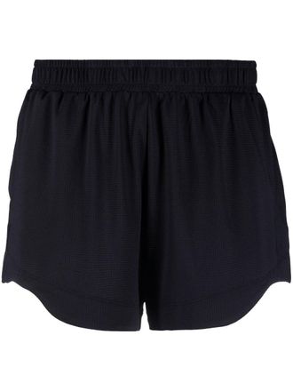 Ganni recycled draped shorts - women - Recycled Polyester/Elastane - S - Black